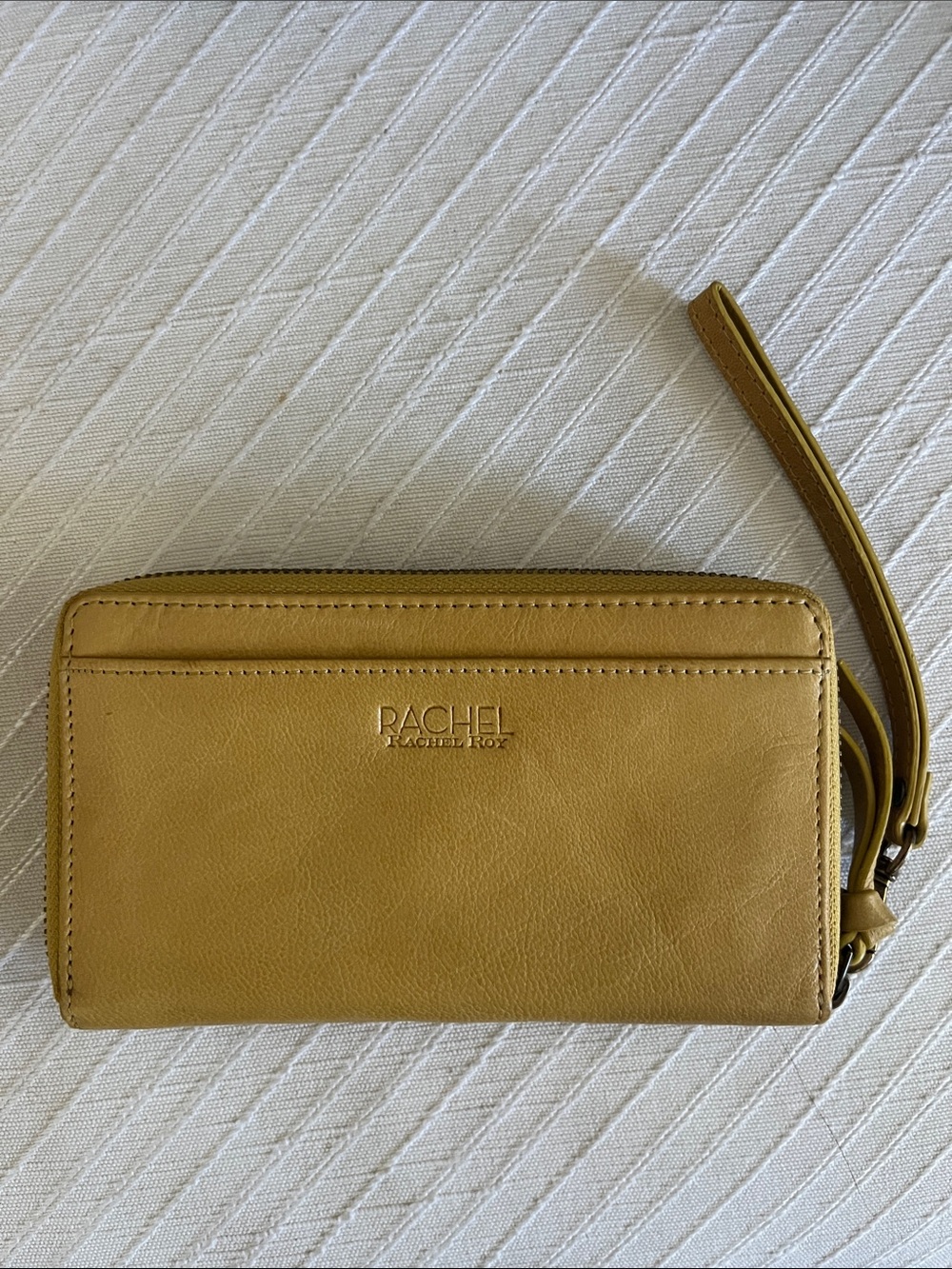 RACHEL Rachel Roy Mustard Yellow Wristlet Clutch